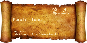 Musch Lionel névjegykártya